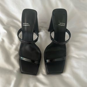 Jeffrey Campbell Hustler Heels Black Patent - almost new